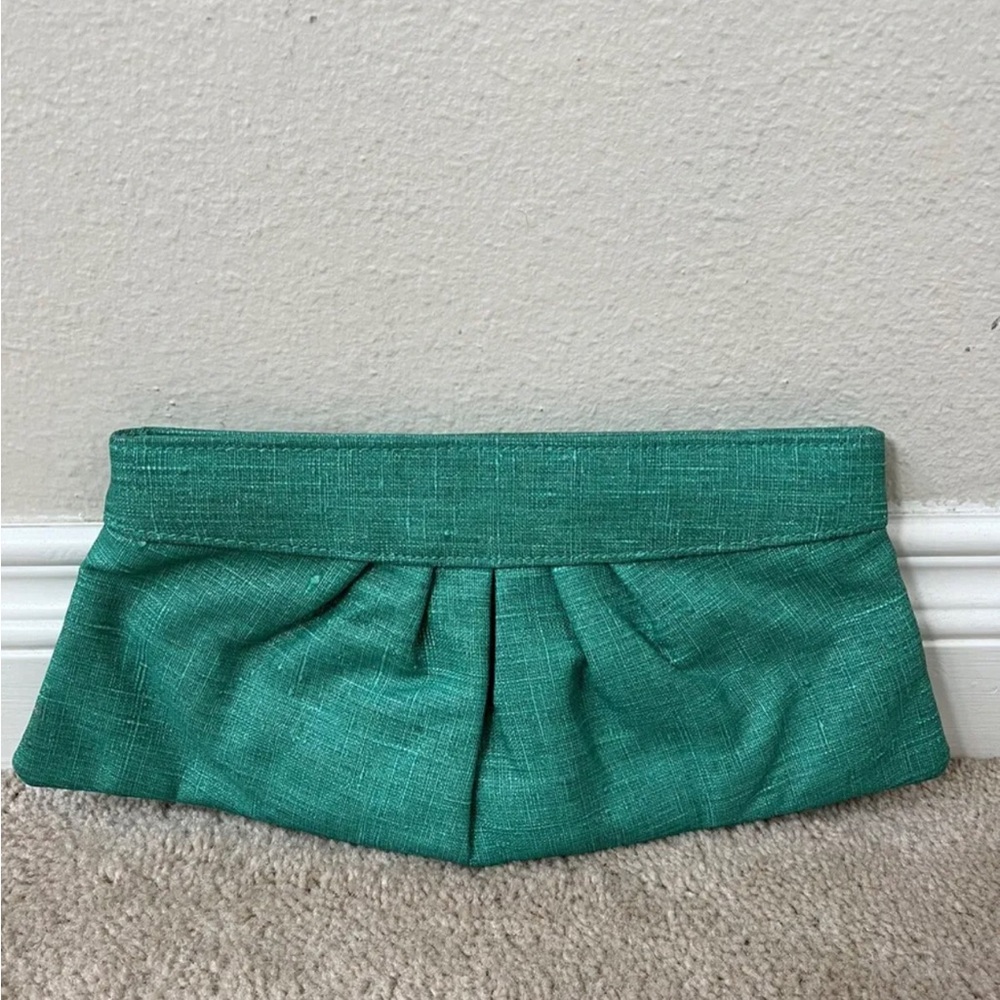 Authentic Lauren Merkin Sparkly Green Clutch Bag Wallet Purse Women’s